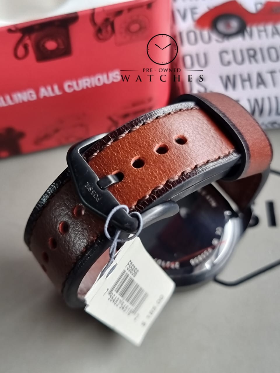 Fossil 44 mm Bronson Chronograph Leather Watch - FS5856