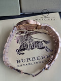 BURBERRY Rose Dial Diamond-set Bezel Rose Gold-tone Ladies Watch BU9225
