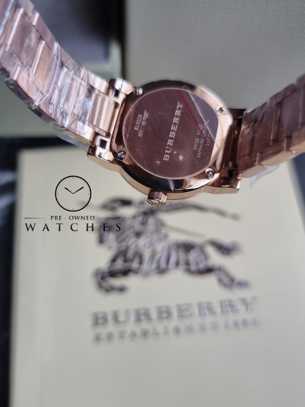 BURBERRY Rose Dial Diamond-set Bezel Rose Gold-tone Ladies Watch BU9225