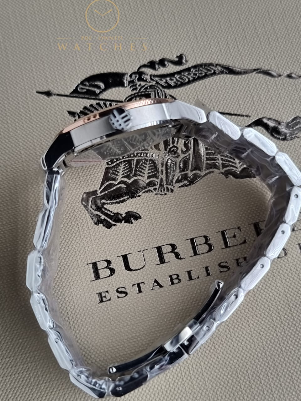 BURBERRY Silver Dial Two-tone Ladies Watch BU9127