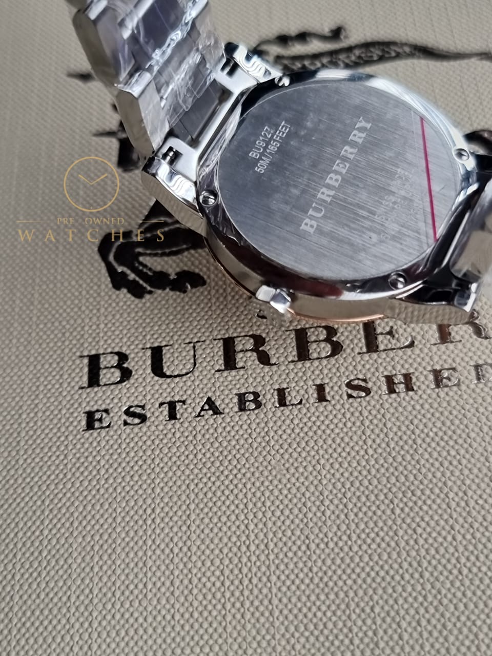 BURBERRY Silver Dial Two-tone Ladies Watch BU9127