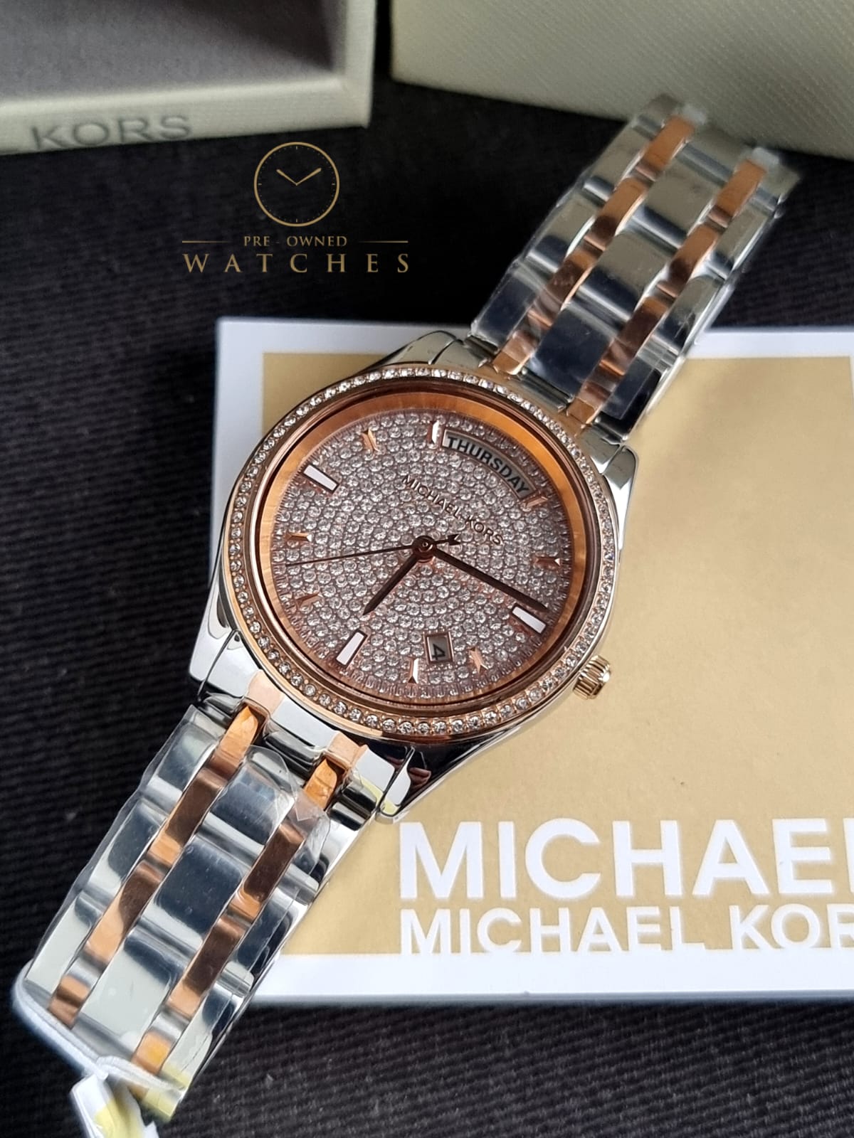 Michael Kors Women’s Quartz Stainless Steel Multi Colour Dial 34mm Watch MK6482