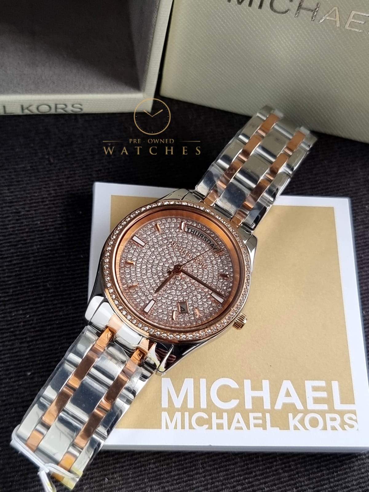 Michael Kors Women’s Quartz Stainless Steel Multi Colour Dial 34mm Watch MK6482