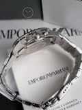 Emporio Armani Men’s Quartz Silver Stainless Steel Green Dial 43mm Watch AR11500