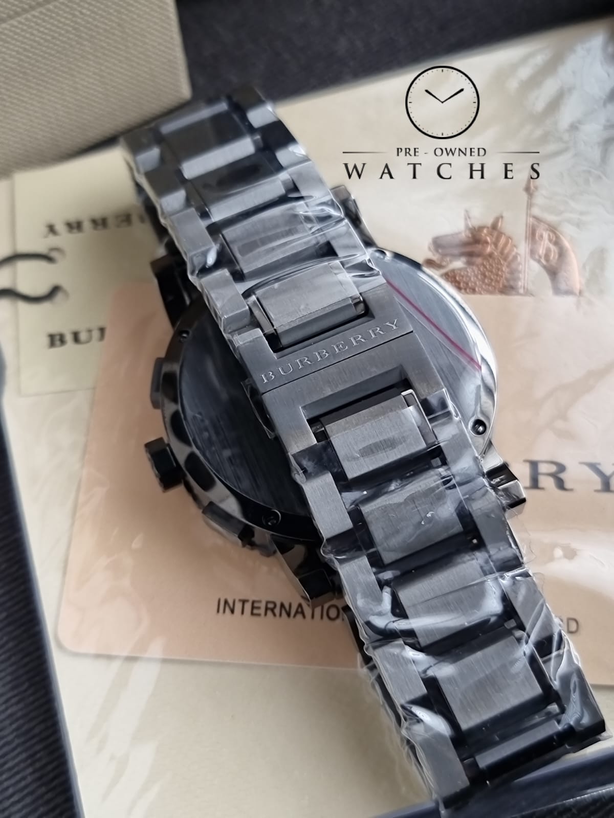 BURBERRY Men’s Swiss Made Stainless Steel Grey Dial 42mm Watch BU9381
