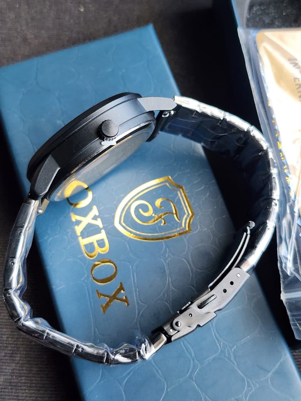 Brand FOXBOX Man Watch Creative Stainless Steel Band Scrolling Beads Quartz Watches for Men Magnetic Force Waterproof Clock