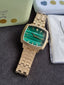 Fossil LE1217 Nick Jonas Machine Luxe Gold Watch Malachite Dial