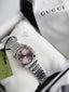 Luxury Gucci G-Flat Women’s Watch 24mm – Pink Dial Stainless Steel Diamond Index – YA166501
