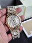 Michael Kors Lennox Gold Stainless Steel White Dial Quartz Watch for Ladies - MK6991