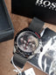 Hugo Boss Ikon Gunmetal Mesh Bracelet Gunmetal Dial Chronograph Quartz Men's Watch 44mm – 1513443