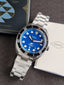 Fossil Breaker Men's Watch FS6064 – Blue Textured Dial, Stainless Steel Bracelet