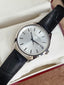 Calvin Klein Formality Men's Quartz Watch – Silver Dial, Black Leather Strap & Stainless Steel Case – K4M211C6