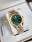 Versace V-Code VE8I00424 Green Dial Two-Tone Stainless Steel Women's Quartz Watch