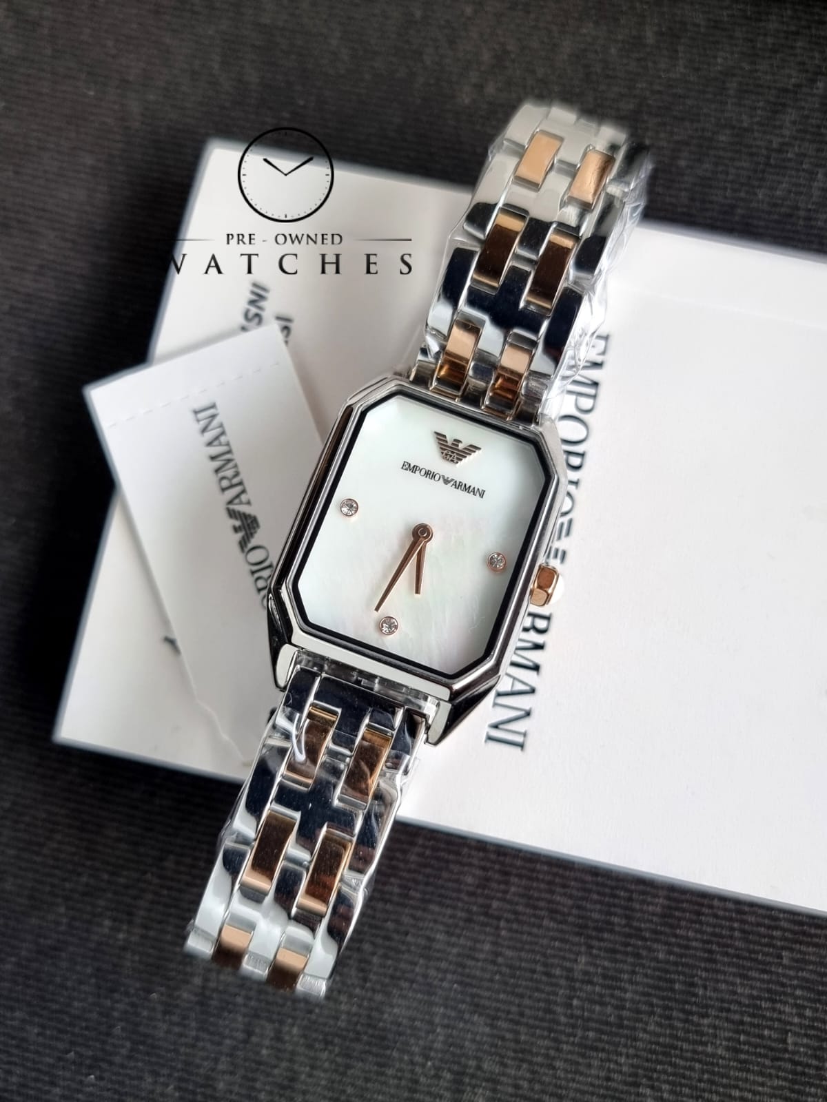 Emporio Armani Gianni T-bar Analog Black Dial Women's Watch - AR11146