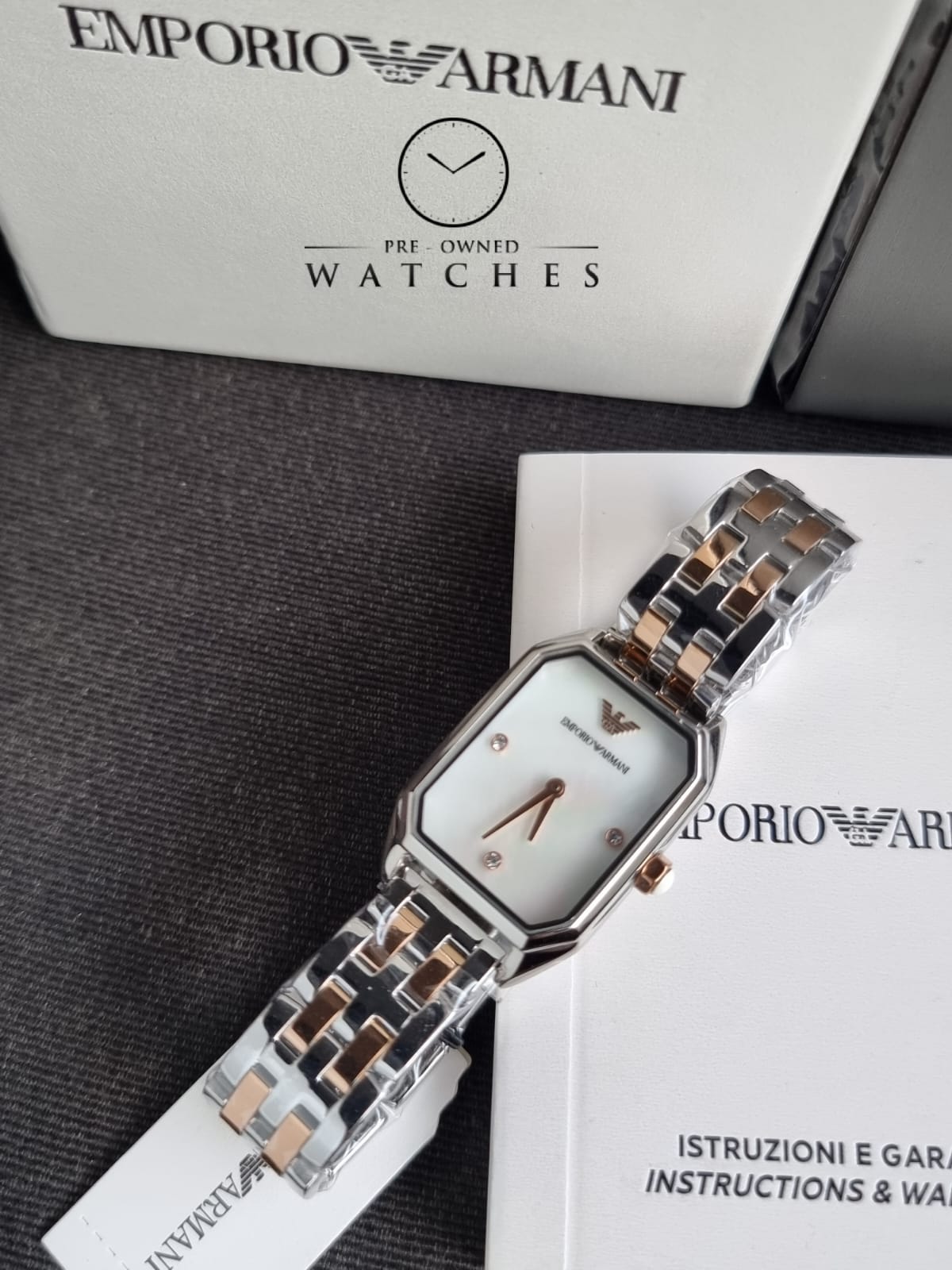 Emporio Armani Gianni T-bar Analog Black Dial Women's Watch - AR11146
