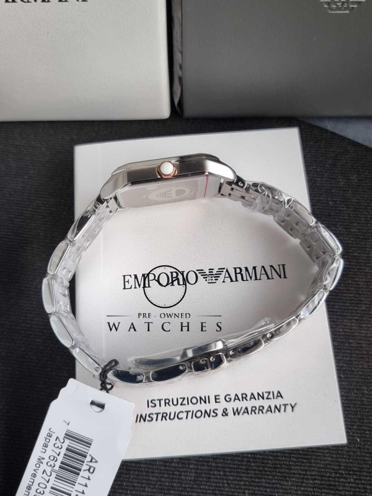 Emporio Armani Gianni T-bar Analog Black Dial Women's Watch - AR11146