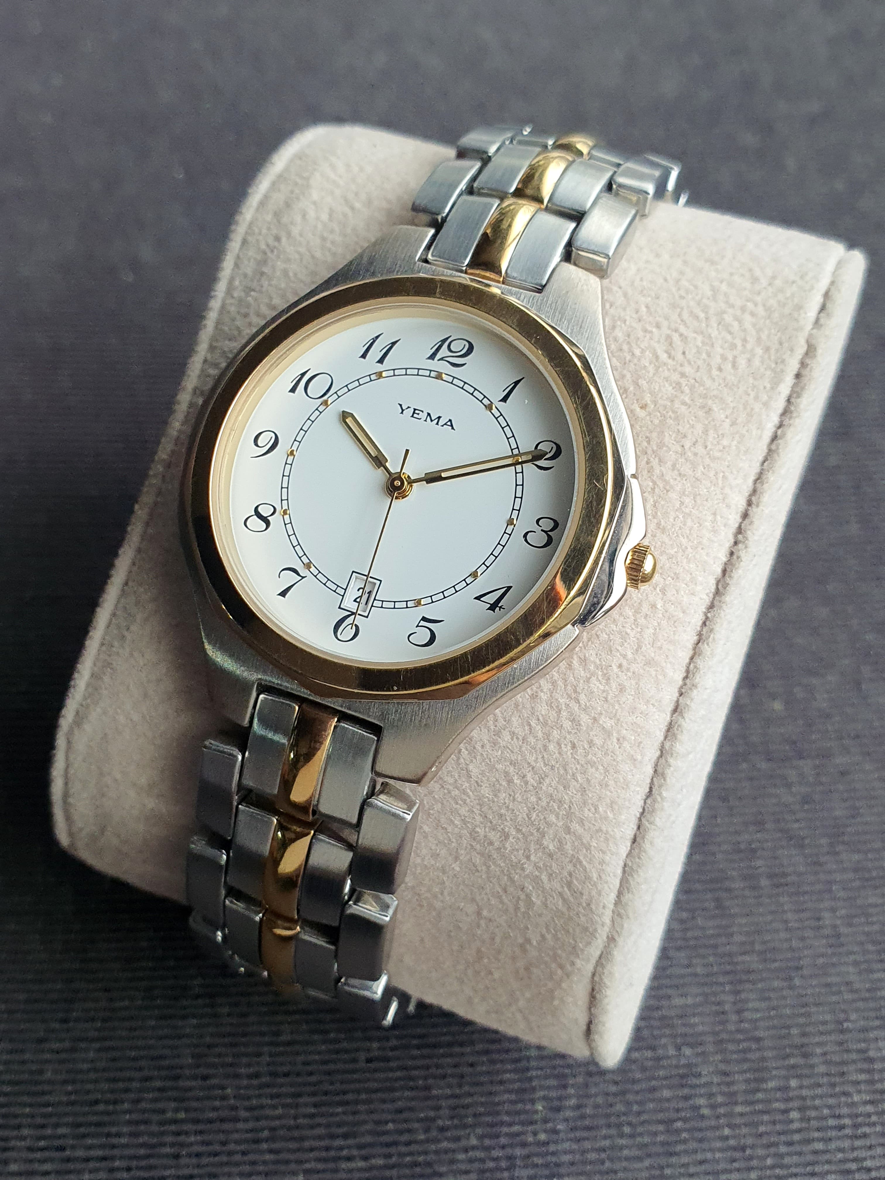 Yema Two Tone Ladies Watch 35mm Dial Quartz Watch