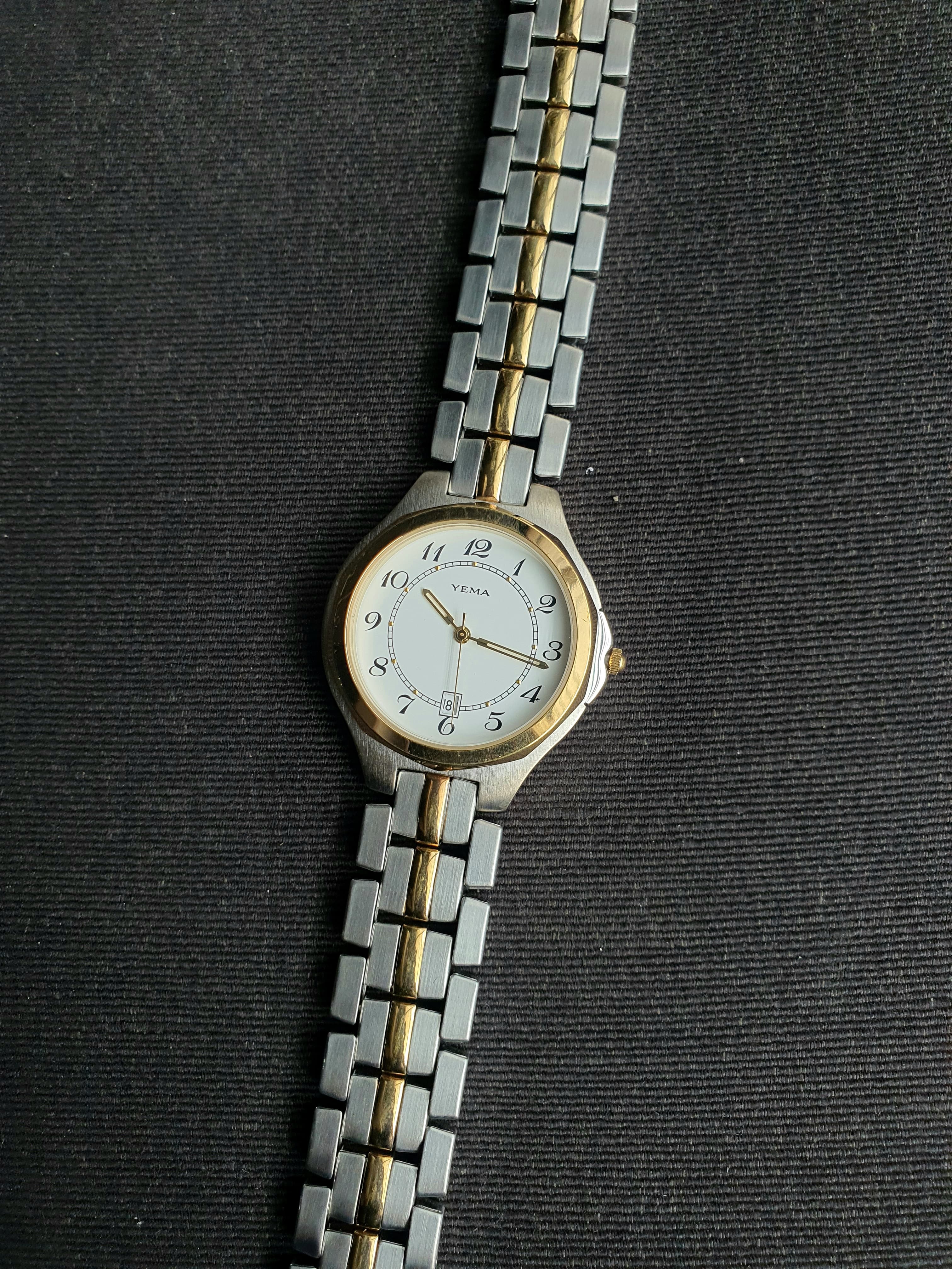 Yema Two Tone Ladies Watch 35mm Dial Quartz Watch
