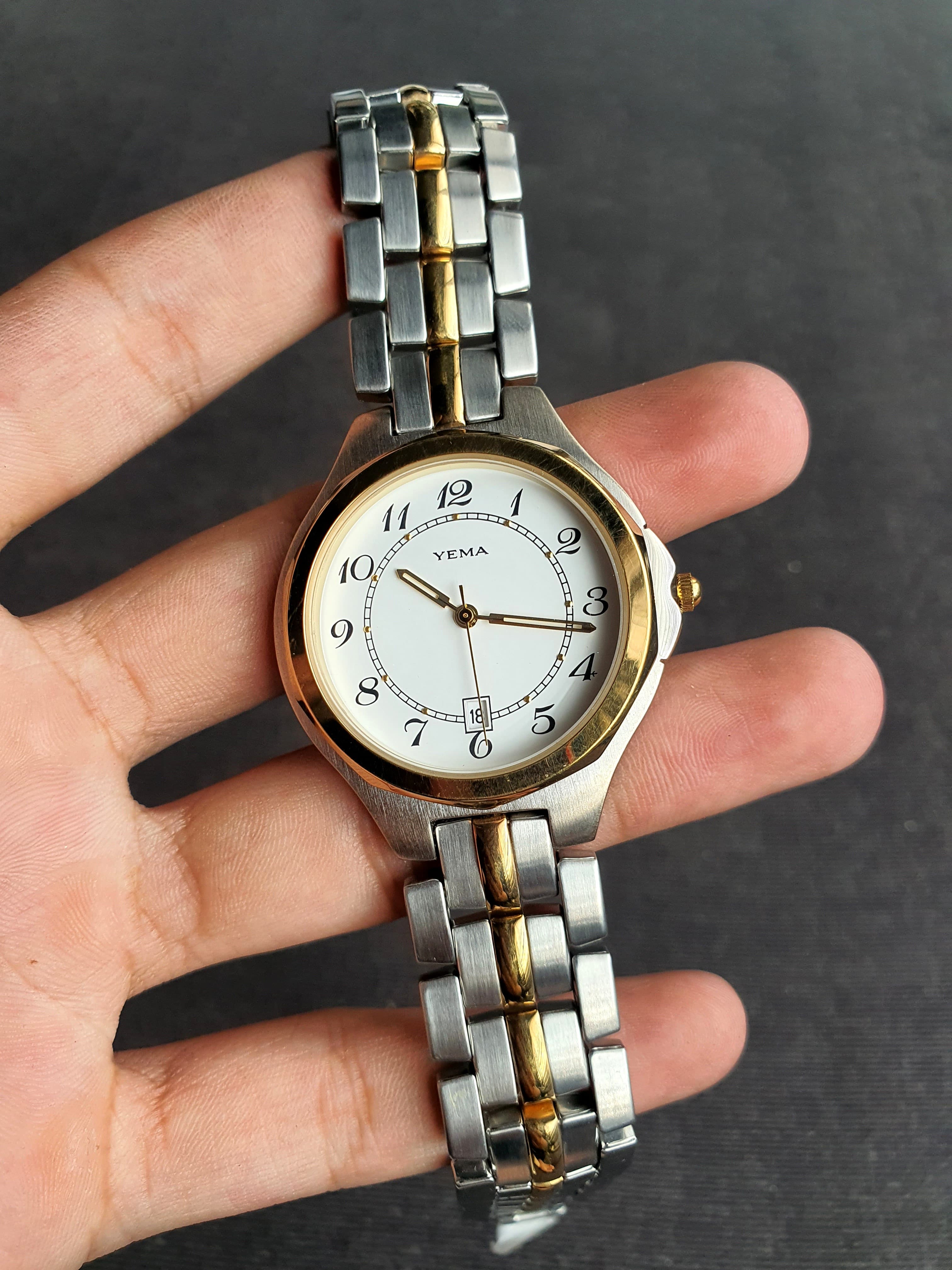 Yema Two Tone Ladies Watch 35mm Dial Quartz Watch