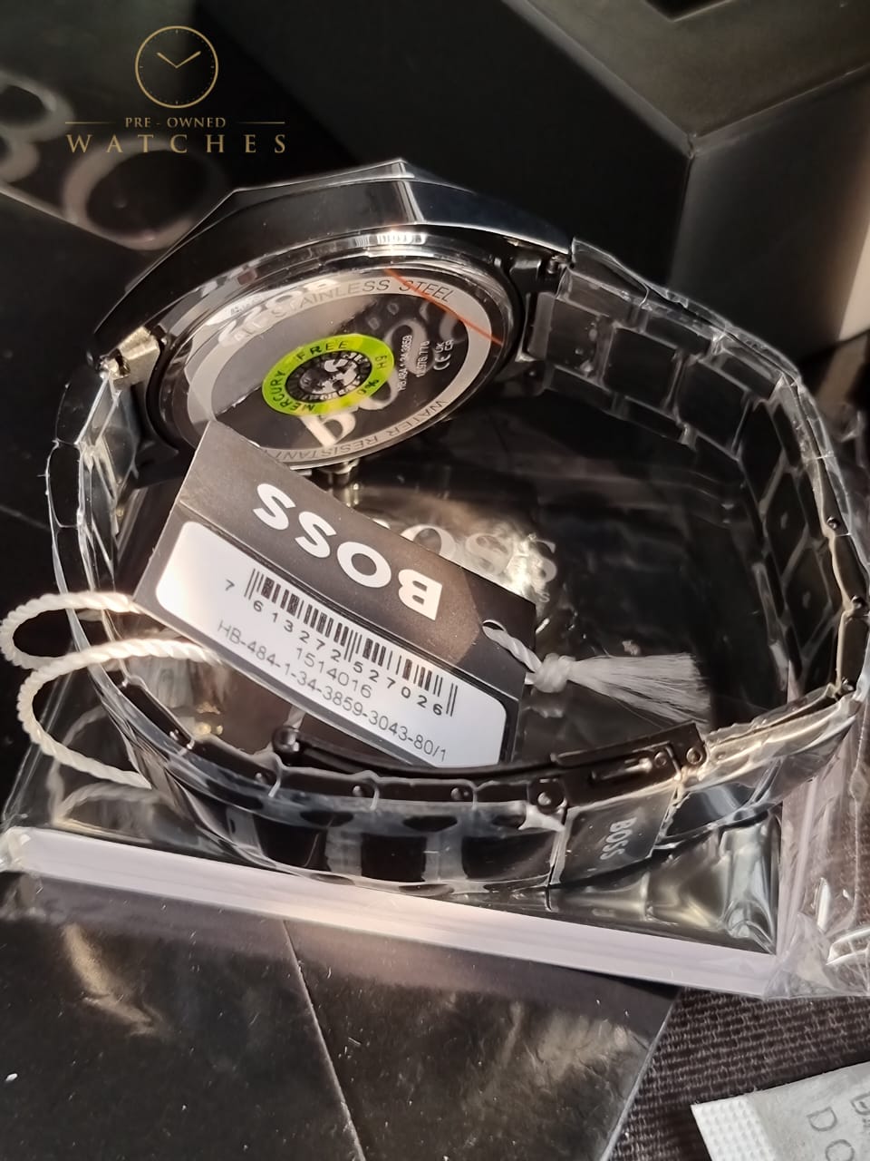 Hugo Boss Men’s Quartz Black Stainless Steel Grey Dial 42mm Watch 1514016