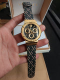 Versace Men’s Quartz Swiss Made Multi Leather Strap Black Dial 43mm Watch VEZ900621