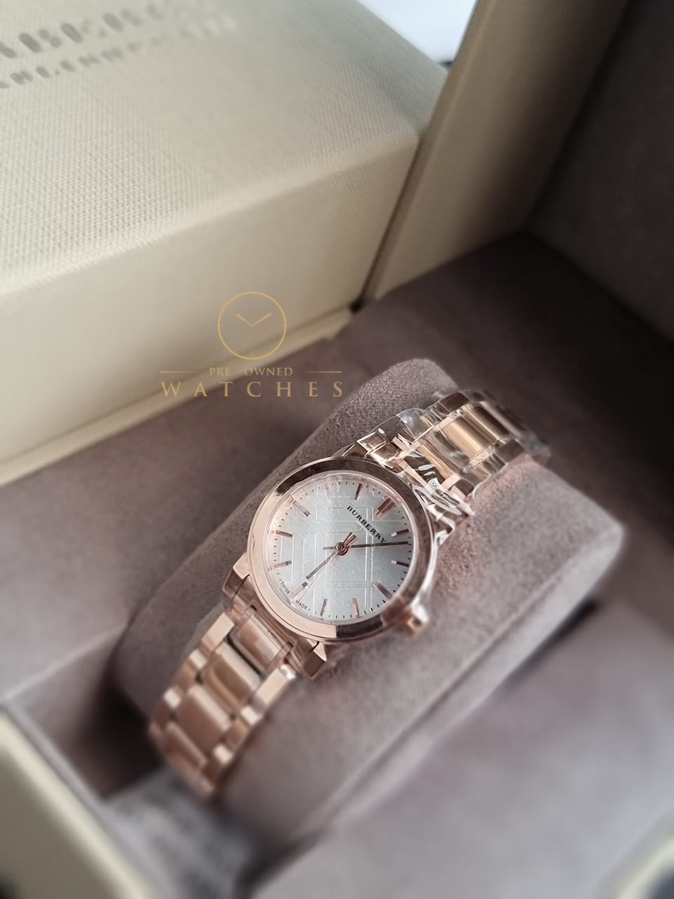 Burberry BU9204 27mm Gold Steel Bracelet & Case Mineral Women's Watch