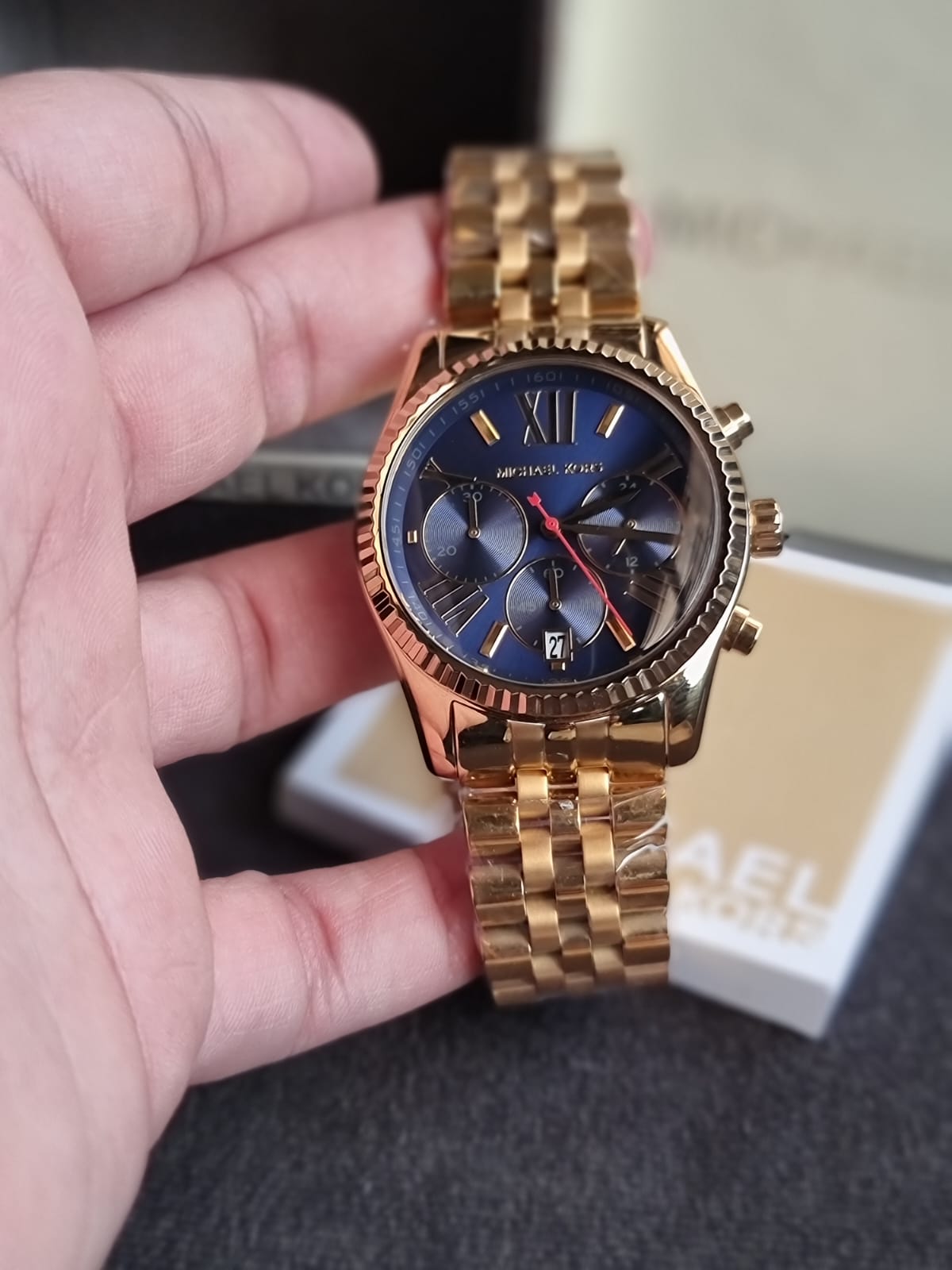 Michael Kors Women’s Quartz Stainless Steel Blue Dial 38mm Watch MK6206 (BACK CHANGED)