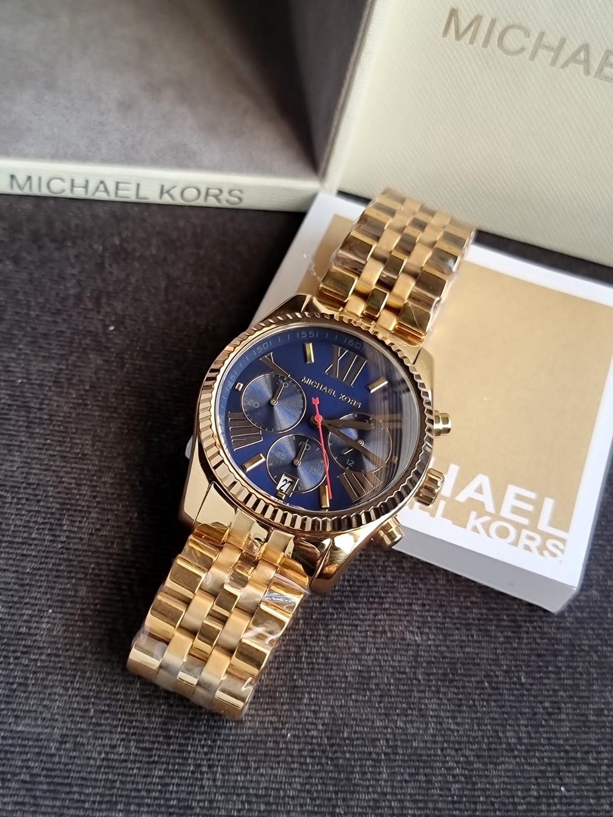 Michael Kors Women’s Quartz Stainless Steel Blue Dial 38mm Watch MK6206 (BACK CHANGED)