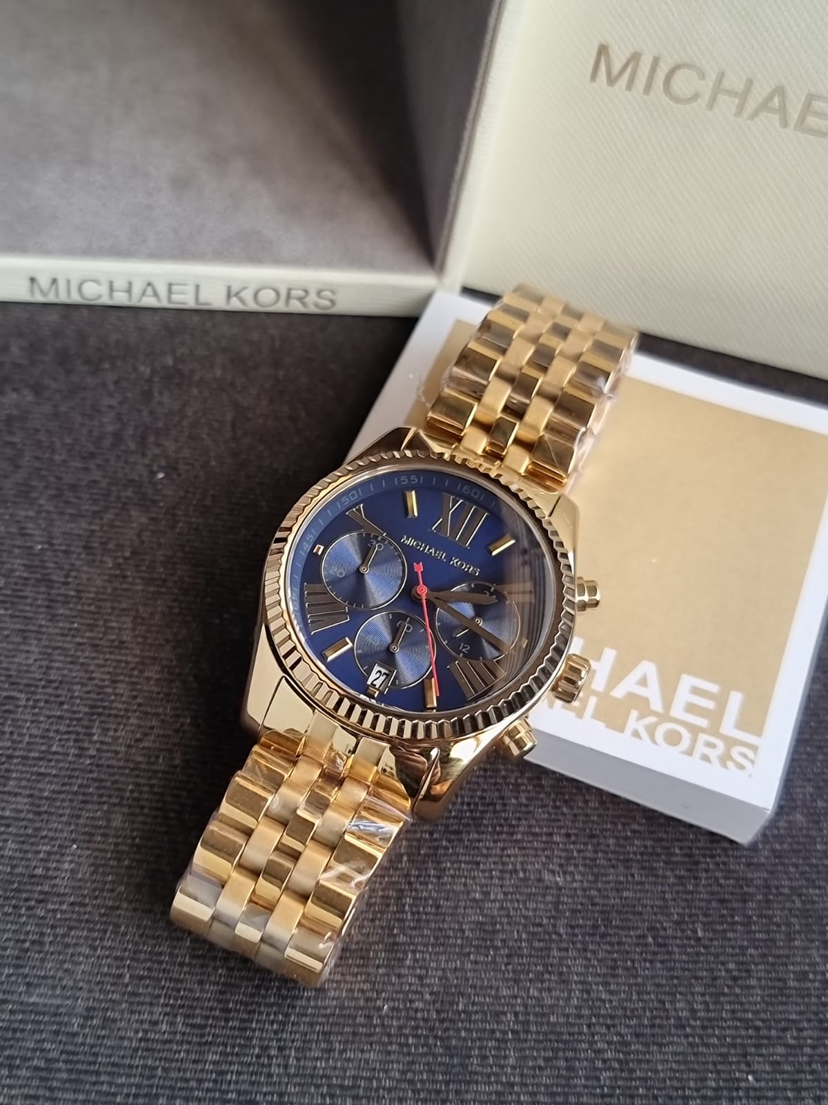 Michael Kors Women’s Quartz Stainless Steel Blue Dial 38mm Watch MK6206 (BACK CHANGED)