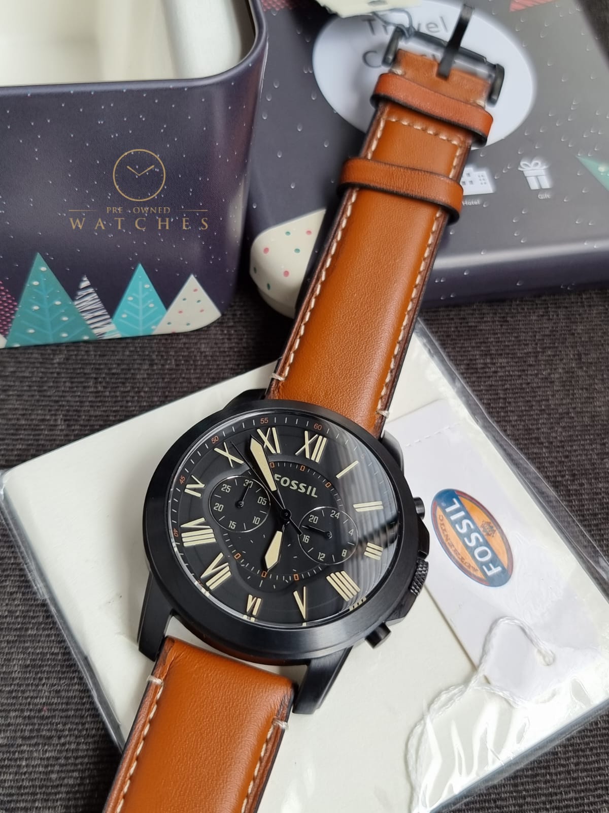 FOSSIL Grant Chronograph Black Dial Men's Watch FS5241