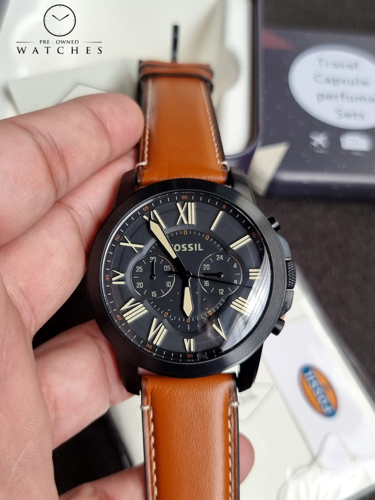 FOSSIL Grant Chronograph Black Dial Men's Watch FS5241