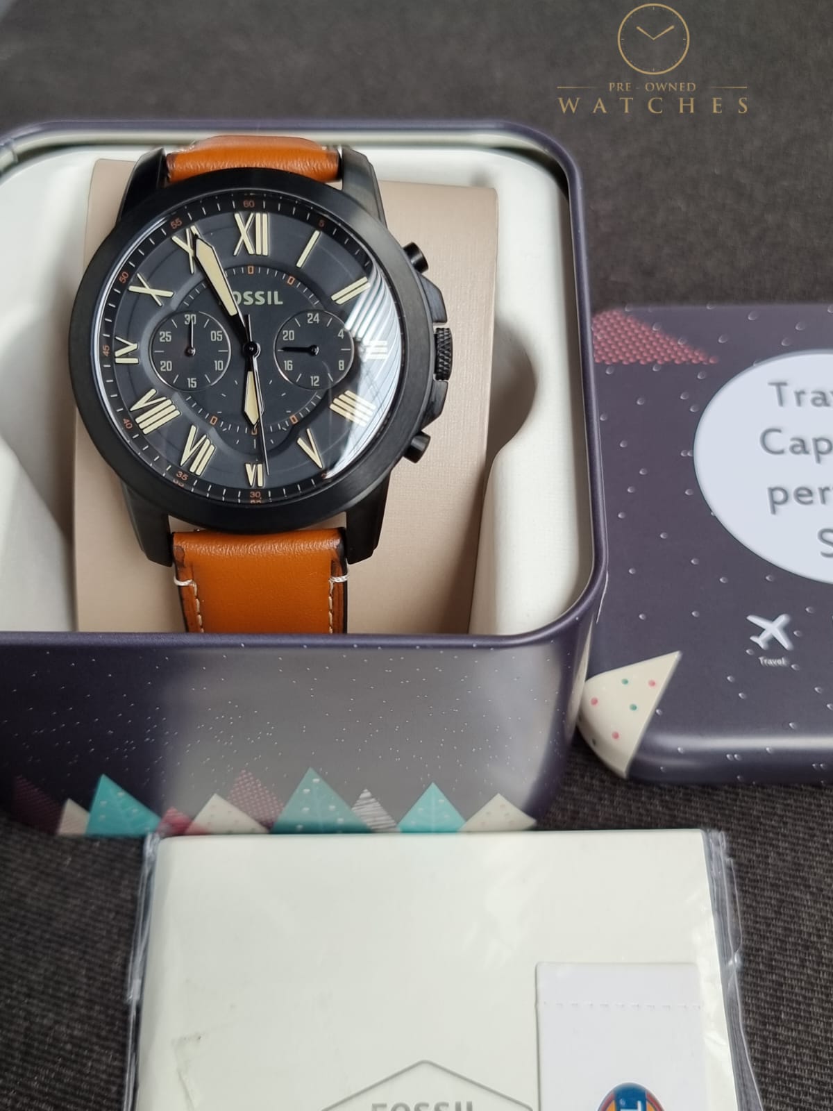 FOSSIL Grant Chronograph Black Dial Men's Watch FS5241