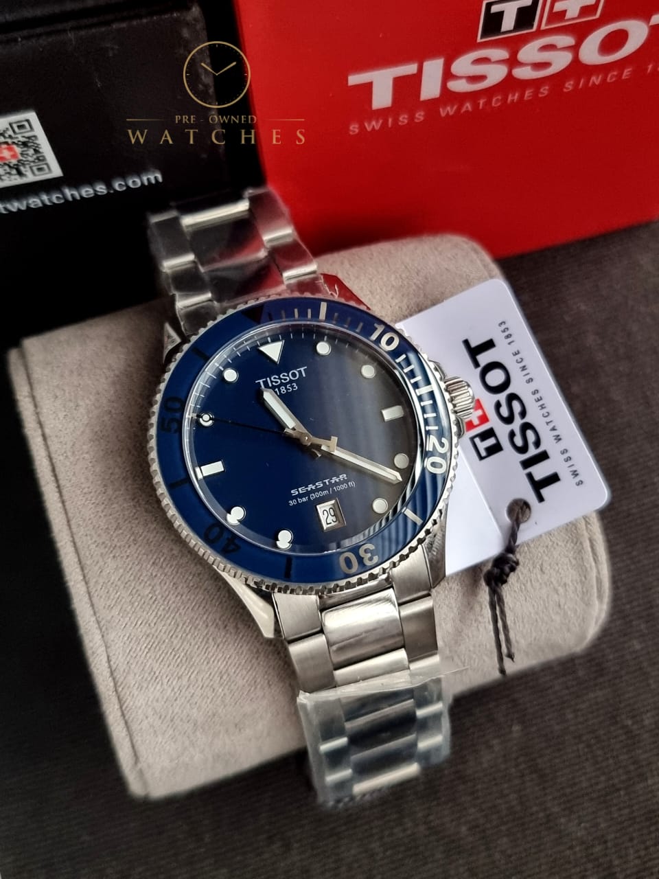 TISSOT Men’s Swiss Made Quartz Silver Stainless Steel Blue Dial 40mm Watch T120.410.11.041.00