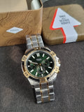 Fossil Men’s Chronograph Quartz Stainless Steel Green Dial 44mm Watch FS5622