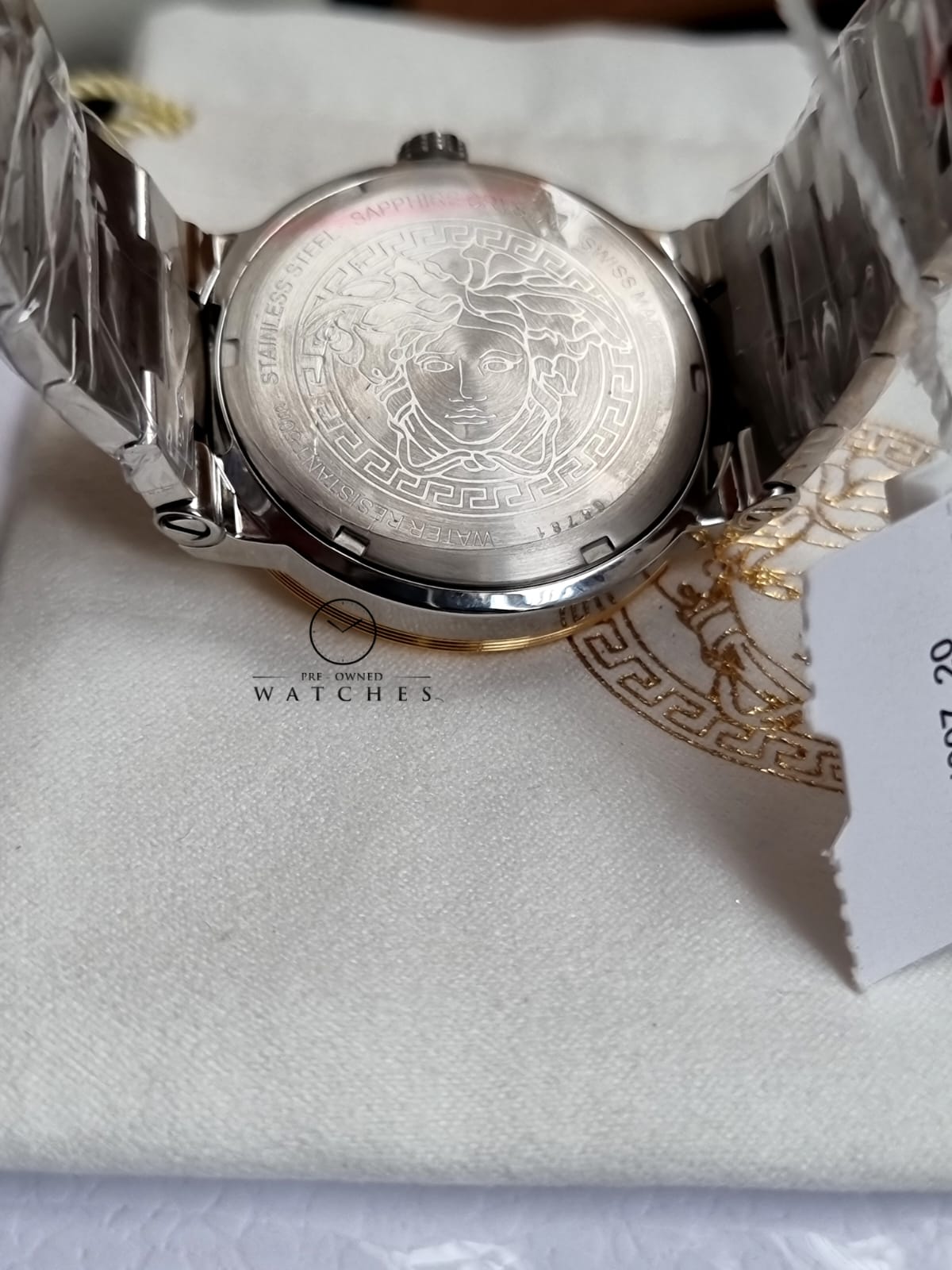 Versace Ladies Watch Greca Logo Two-Tone Green VEVH00720