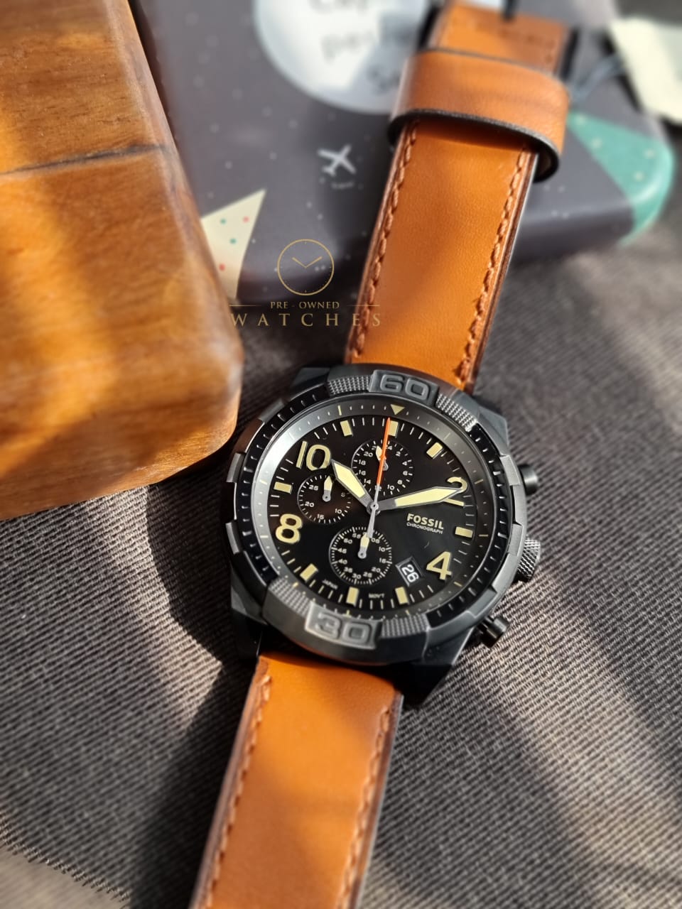 FOSSIL Bronson Chronograph Quartz Black Dial Men's Watch FS5714