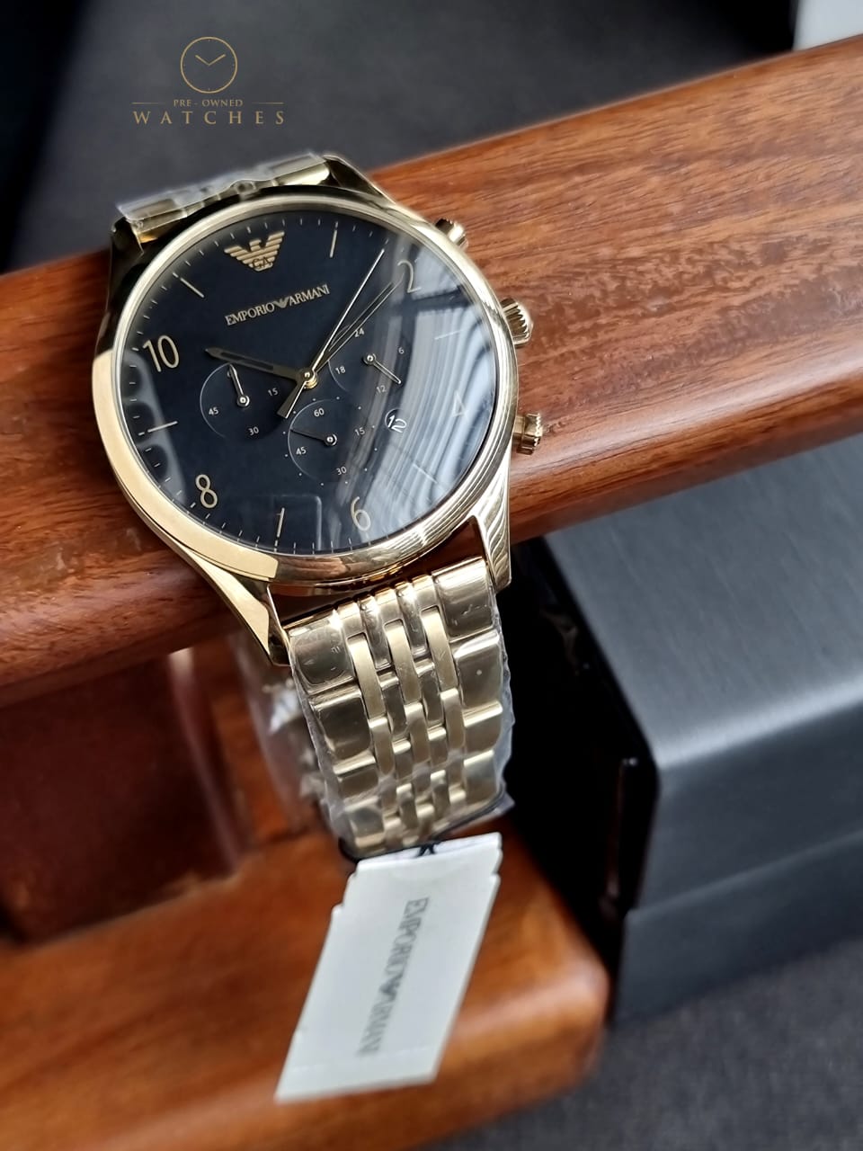 EMPORIO ARMANI Classic Chronograph Black Dial Men's Watch AR1893