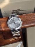BURBERRY Silver Dial Chronograph Stainless Steel Men's Watch BU9350