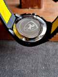 Ferrari Men’s Quartz Black & Yellow Silicone Strap Black & Yellow Dial 44mm Watch 0830078