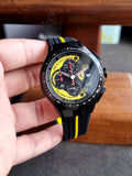 Ferrari Men’s Quartz Black & Yellow Silicone Strap Black & Yellow Dial 44mm Watch 0830078