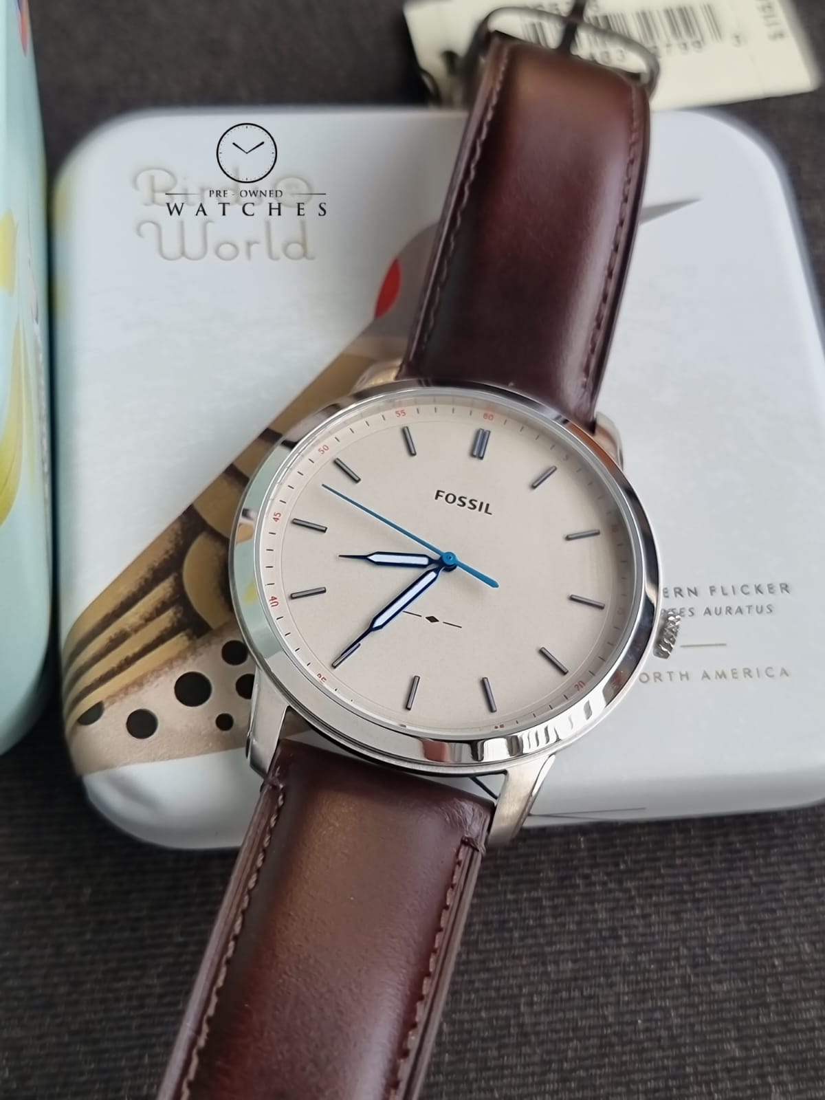 Fossil Men's FS5306 The Minimalist Three-Hand Brown Leather Watch