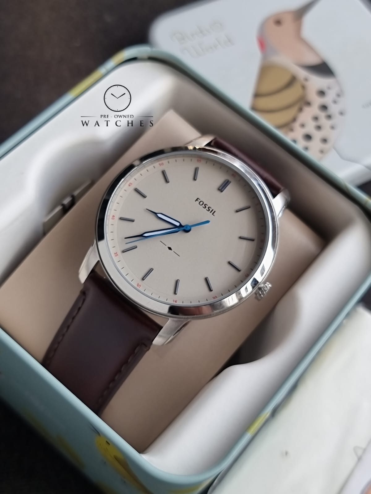 Fossil Men's FS5306 The Minimalist Three-Hand Brown Leather Watch