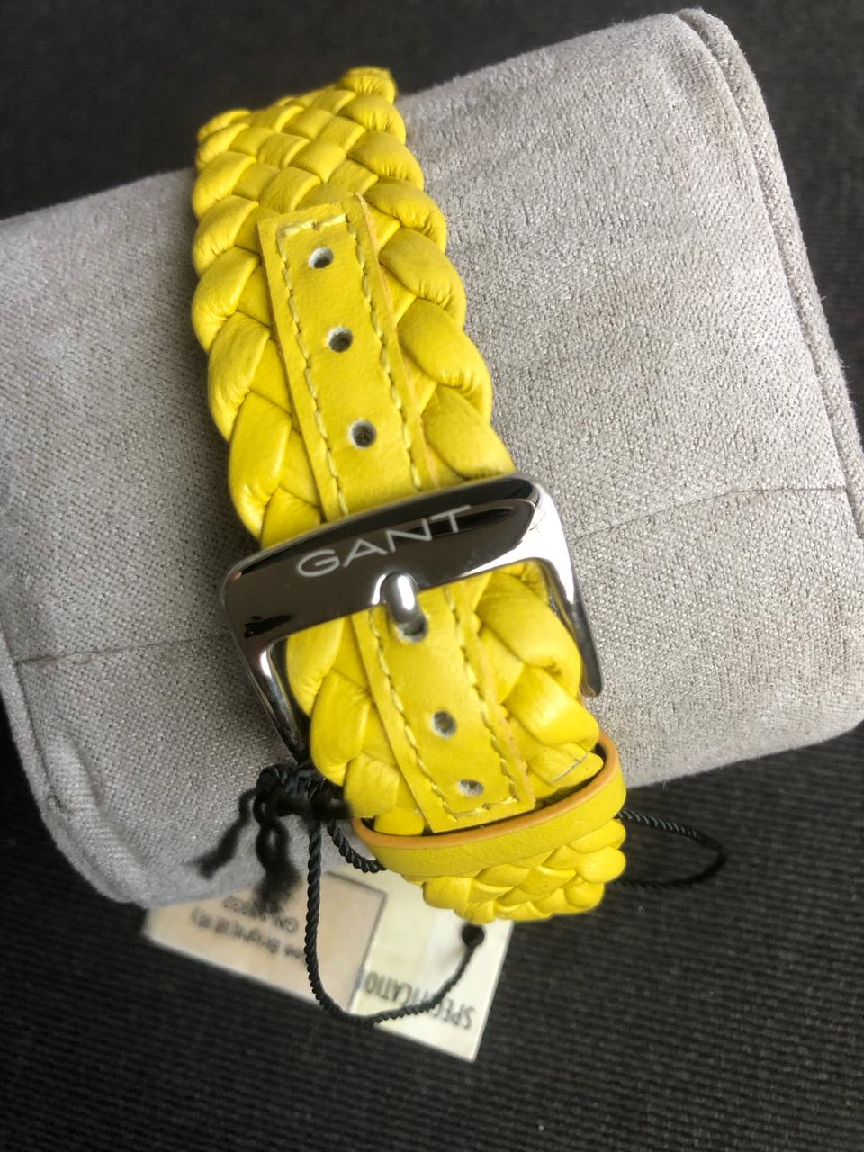 Gant Gents Watch Yellow Leather Strap Quartz Watch