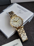 Emporio Armani Women’s Quartz Gold Stainless Steel Beige Dial 32mm Watch AR11608