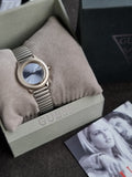 Guess Ladies Watch Strachable Chain Light Blue Dial
