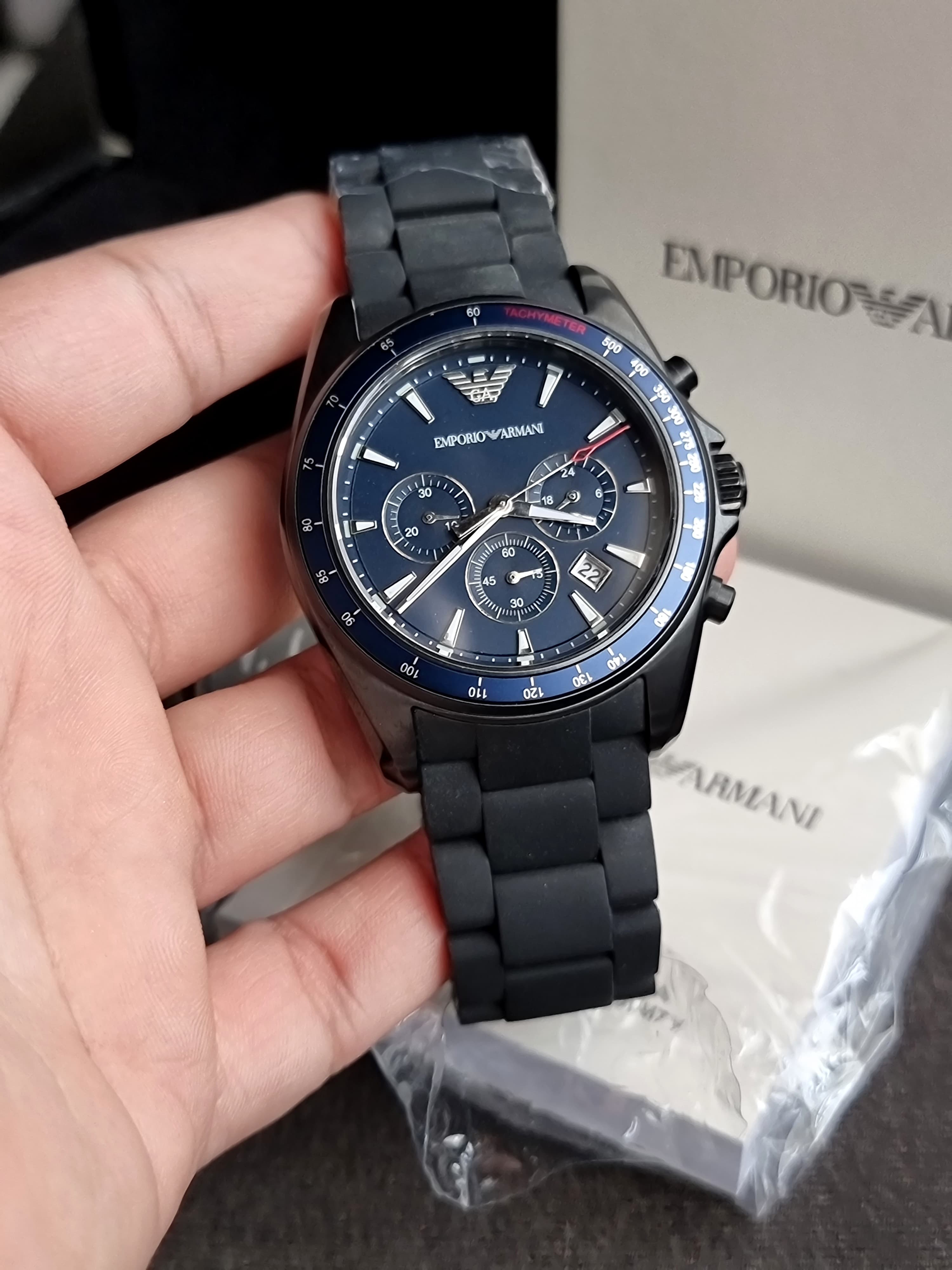 EMPORIO ARMANI Chronograph Blue Dial Men's Watch AR6121