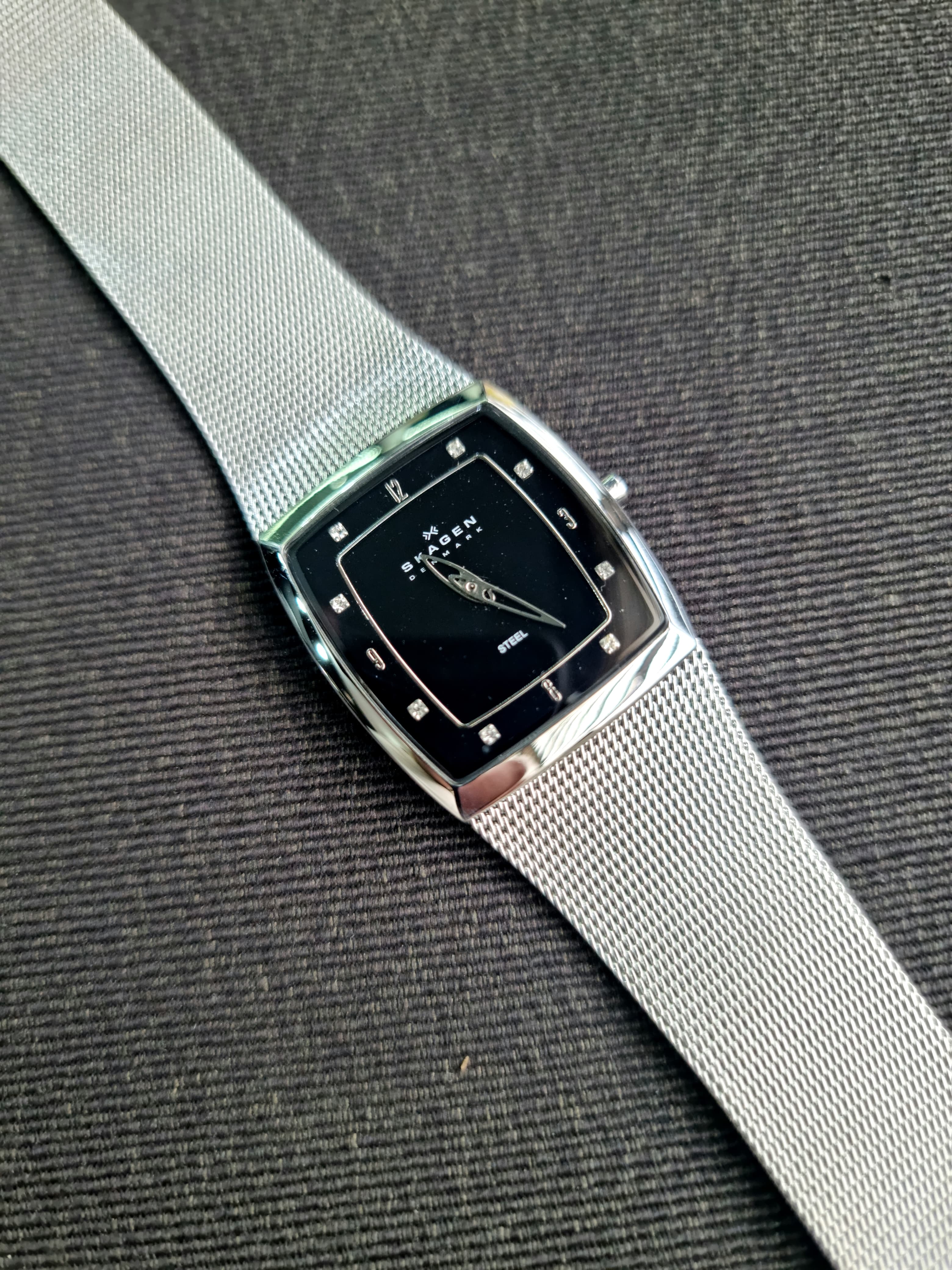 Skagen 380SSSB Ladies Watch Black Dial Quartz