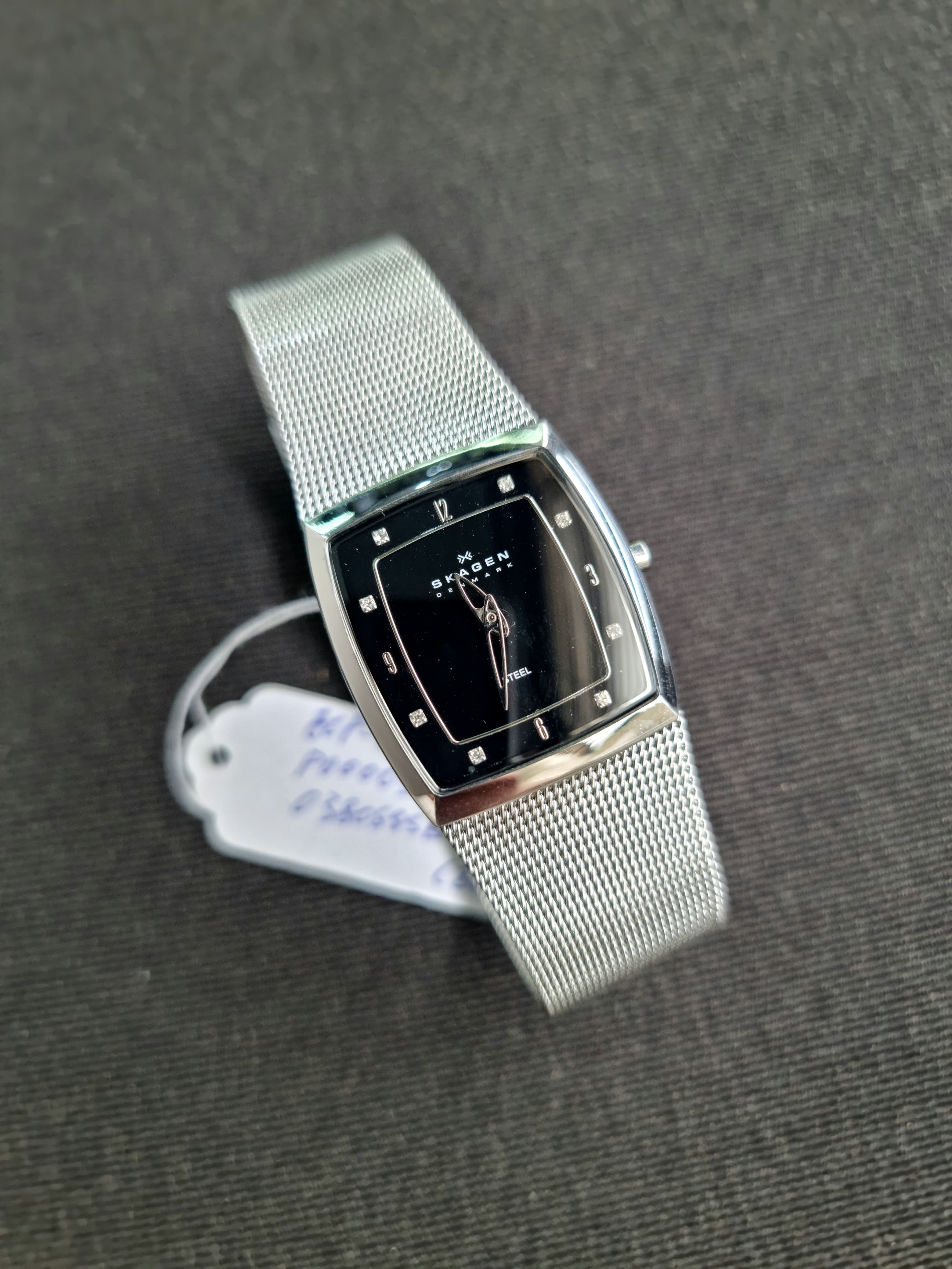 Skagen 380SSSB Ladies Watch Black Dial Quartz