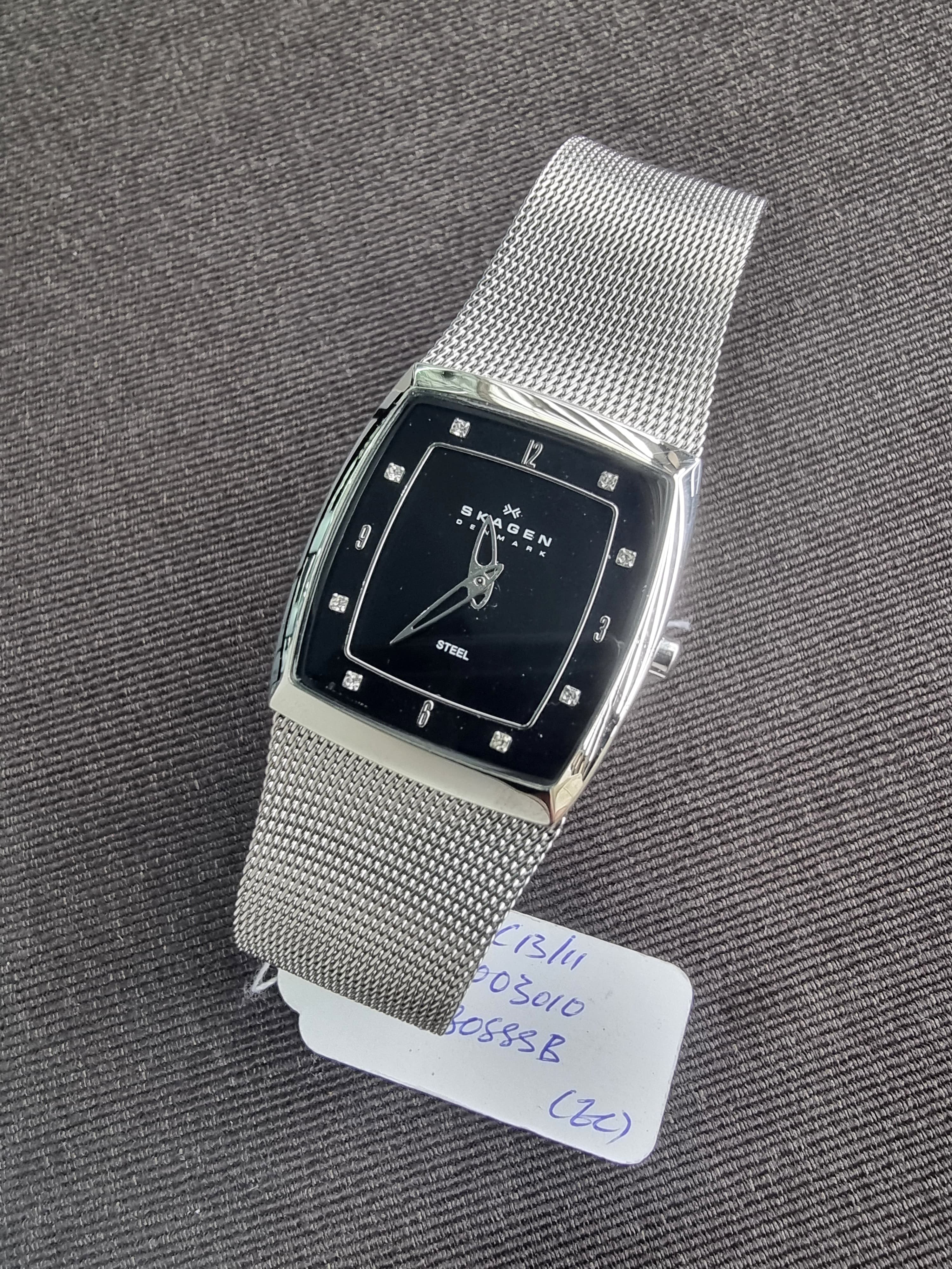 Skagen 380SSSB Ladies Watch Black Dial Quartz