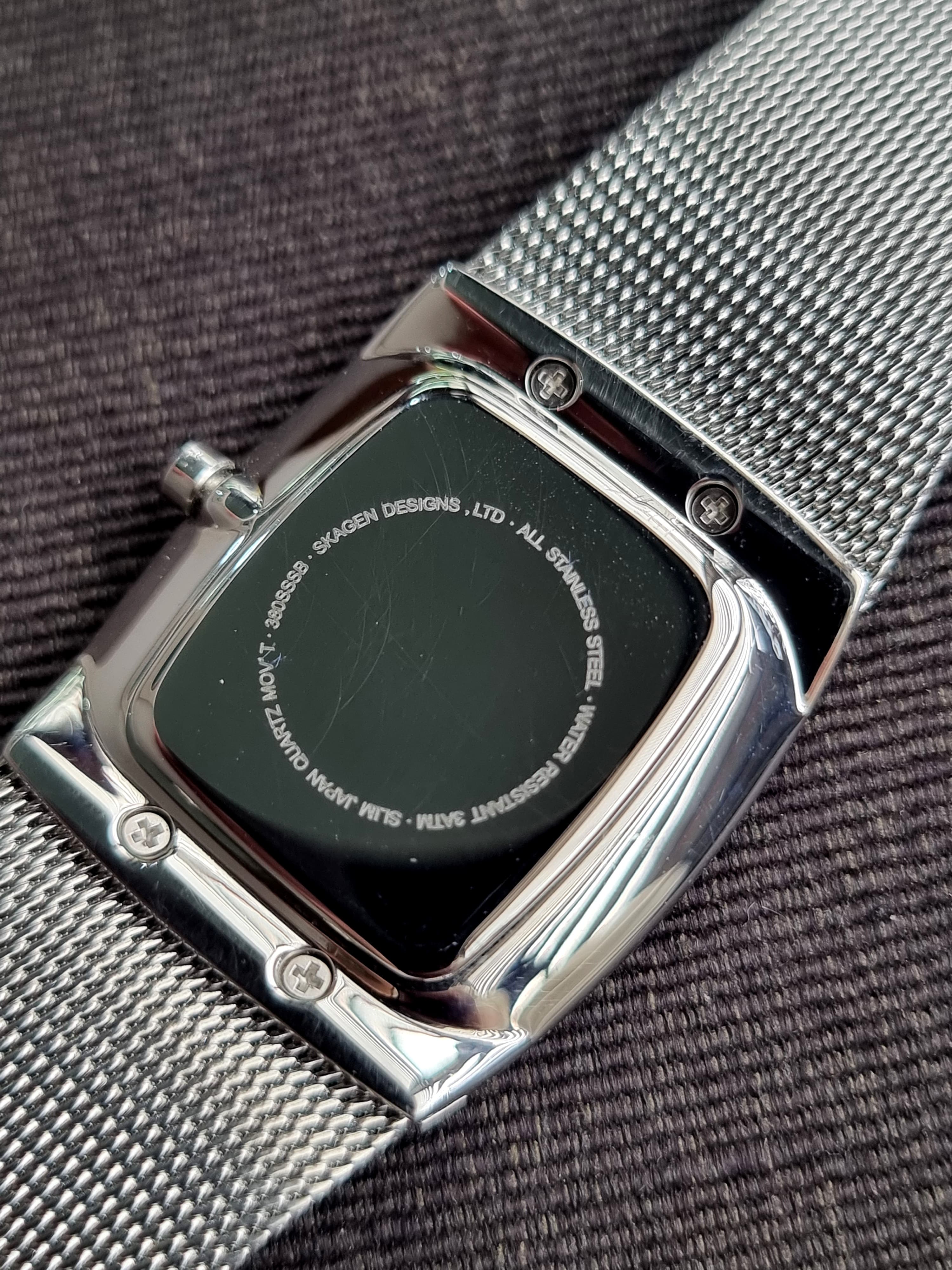 Skagen 380SSSB Ladies Watch Black Dial Quartz